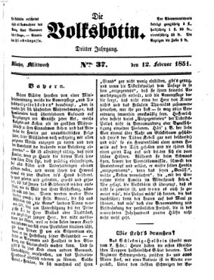 Die Volksbötin Mittwoch 12. Februar 1851