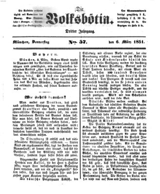 Die Volksbötin Donnerstag 6. März 1851