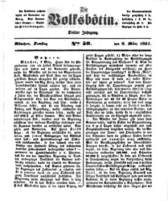 Die Volksbötin Samstag 8. März 1851