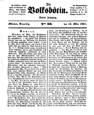 Die Volksbötin Donnerstag 13. März 1851