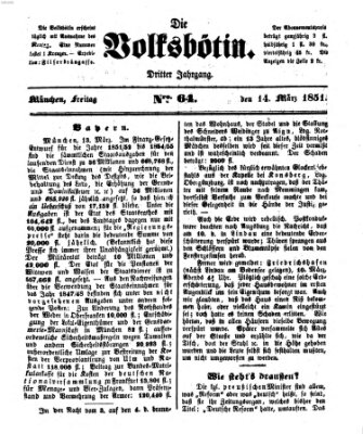 Die Volksbötin Freitag 14. März 1851