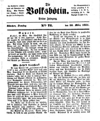 Die Volksbötin Samstag 22. März 1851