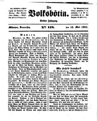 Die Volksbötin Donnerstag 15. Mai 1851