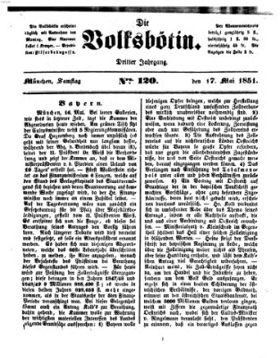 Die Volksbötin Samstag 17. Mai 1851