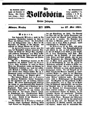 Die Volksbötin Dienstag 27. Mai 1851