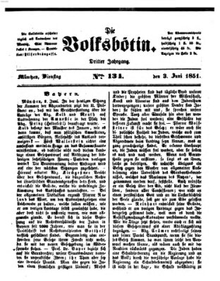 Die Volksbötin Dienstag 3. Juni 1851