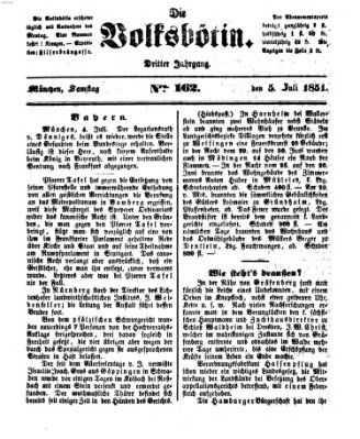 Die Volksbötin Samstag 5. Juli 1851