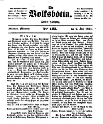 Die Volksbötin Mittwoch 9. Juli 1851