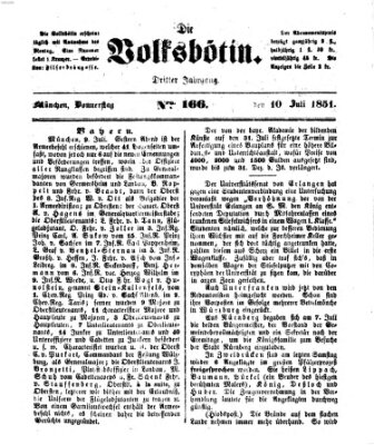 Die Volksbötin Donnerstag 10. Juli 1851