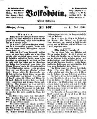 Die Volksbötin Freitag 11. Juli 1851