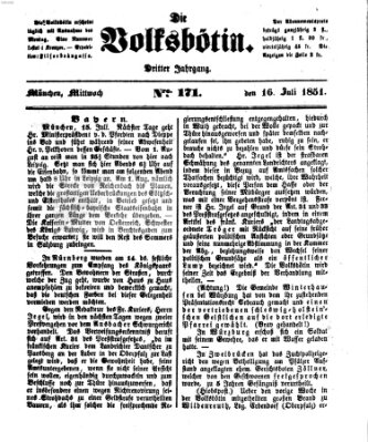 Die Volksbötin Mittwoch 16. Juli 1851