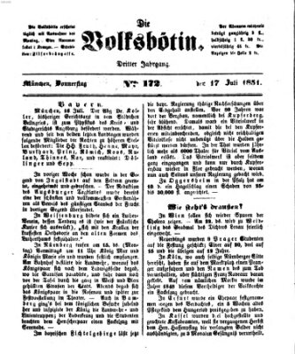 Die Volksbötin Donnerstag 17. Juli 1851