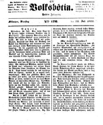 Die Volksbötin Dienstag 22. Juli 1851