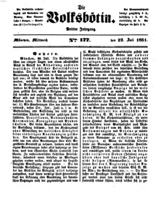 Die Volksbötin Mittwoch 23. Juli 1851