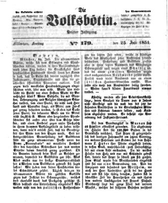 Die Volksbötin Freitag 25. Juli 1851