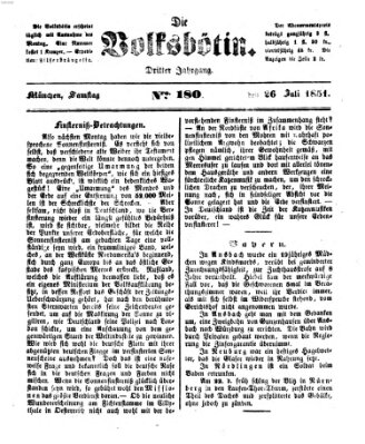 Die Volksbötin Samstag 26. Juli 1851