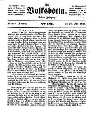 Die Volksbötin Sonntag 27. Juli 1851