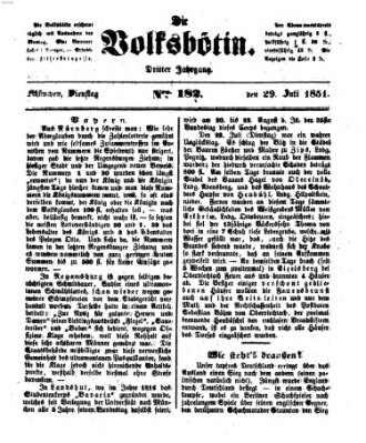 Die Volksbötin Dienstag 29. Juli 1851