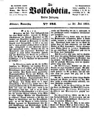 Die Volksbötin Donnerstag 31. Juli 1851