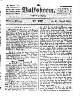 Die Volksbötin Mittwoch 13. August 1851