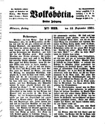 Die Volksbötin Freitag 12. September 1851