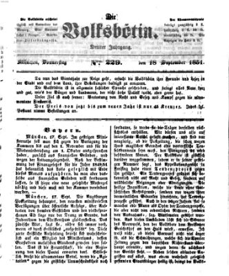 Die Volksbötin Donnerstag 18. September 1851