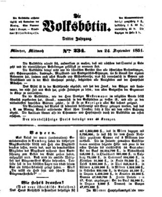 Die Volksbötin Mittwoch 24. September 1851