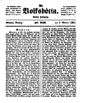 Die Volksbötin Dienstag 7. Oktober 1851