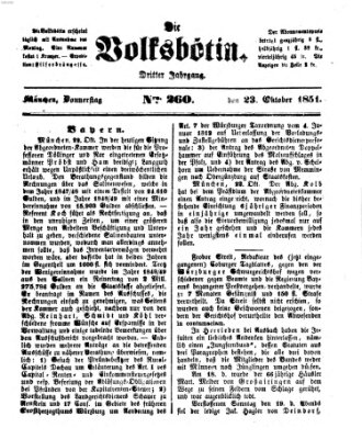 Die Volksbötin Donnerstag 23. Oktober 1851