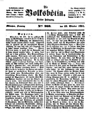 Die Volksbötin Sonntag 26. Oktober 1851