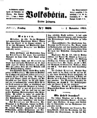 Die Volksbötin Samstag 1. November 1851