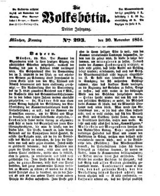 Die Volksbötin Sonntag 30. November 1851