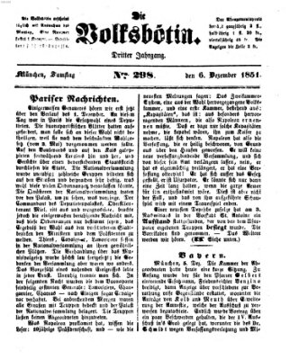 Die Volksbötin Samstag 6. Dezember 1851