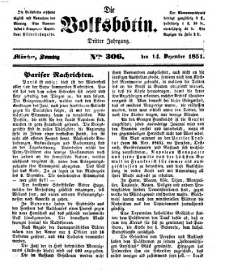 Die Volksbötin Sonntag 14. Dezember 1851