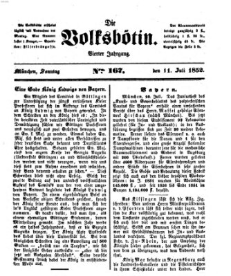 Die Volksbötin Sonntag 11. Juli 1852