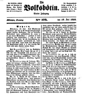 Die Volksbötin Sonntag 18. Juli 1852