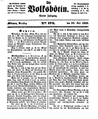 Die Volksbötin Dienstag 20. Juli 1852