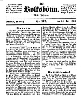 Die Volksbötin Mittwoch 21. Juli 1852