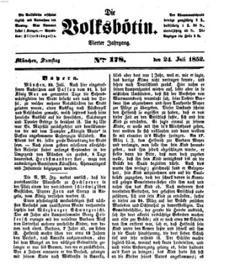 Die Volksbötin Samstag 24. Juli 1852