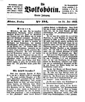 Die Volksbötin Samstag 31. Juli 1852