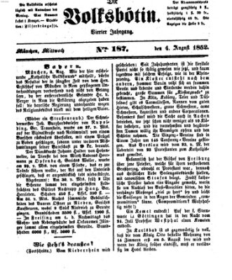 Die Volksbötin Mittwoch 4. August 1852