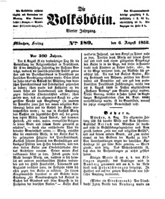 Die Volksbötin Freitag 6. August 1852