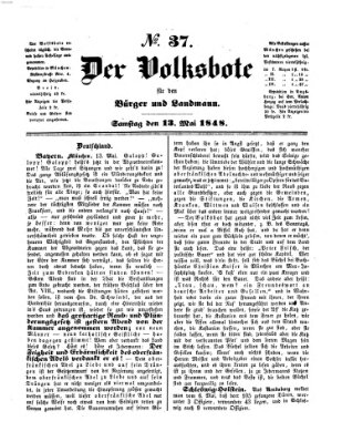 Der Volksbote für den Bürger und Landmann Samstag 13. Mai 1848