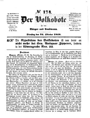 Der Volksbote für den Bürger und Landmann Dienstag 24. Oktober 1848