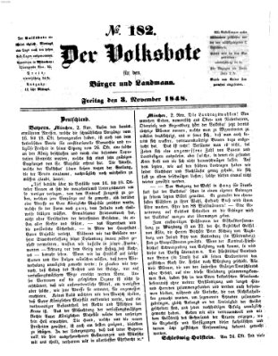 Der Volksbote für den Bürger und Landmann Freitag 3. November 1848