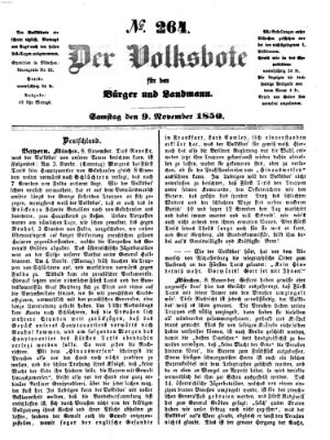 Der Volksbote für den Bürger und Landmann Samstag 9. November 1850