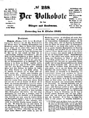 Der Volksbote für den Bürger und Landmann Donnerstag 9. Oktober 1851