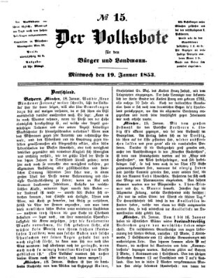 Der Volksbote für den Bürger und Landmann Mittwoch 19. Januar 1853