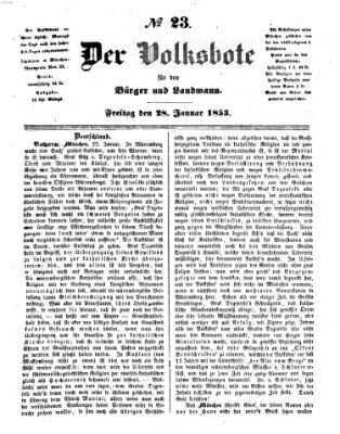 Der Volksbote für den Bürger und Landmann Freitag 28. Januar 1853