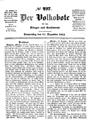 Der Volksbote für den Bürger und Landmann Donnerstag 13. Dezember 1855